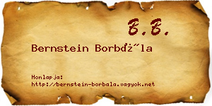 Bernstein Borbála névjegykártya